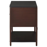 Zimmerlee Rust Brown 2-Drawer Side Table with Shelf by Coaster at Eve Furniture