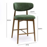 Zinea Performance Textured Velvet Counter Stool by TOV Furniture at Eve Furniture