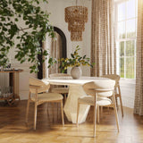 Zinea Performance Textured Velvet Dining Chair by TOV Furniture at Eve Furniture