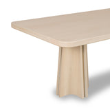 Zinnia Ash Wood Double Pedestal Dining Table in White Sand by Modus Furniture at Eve Furniture