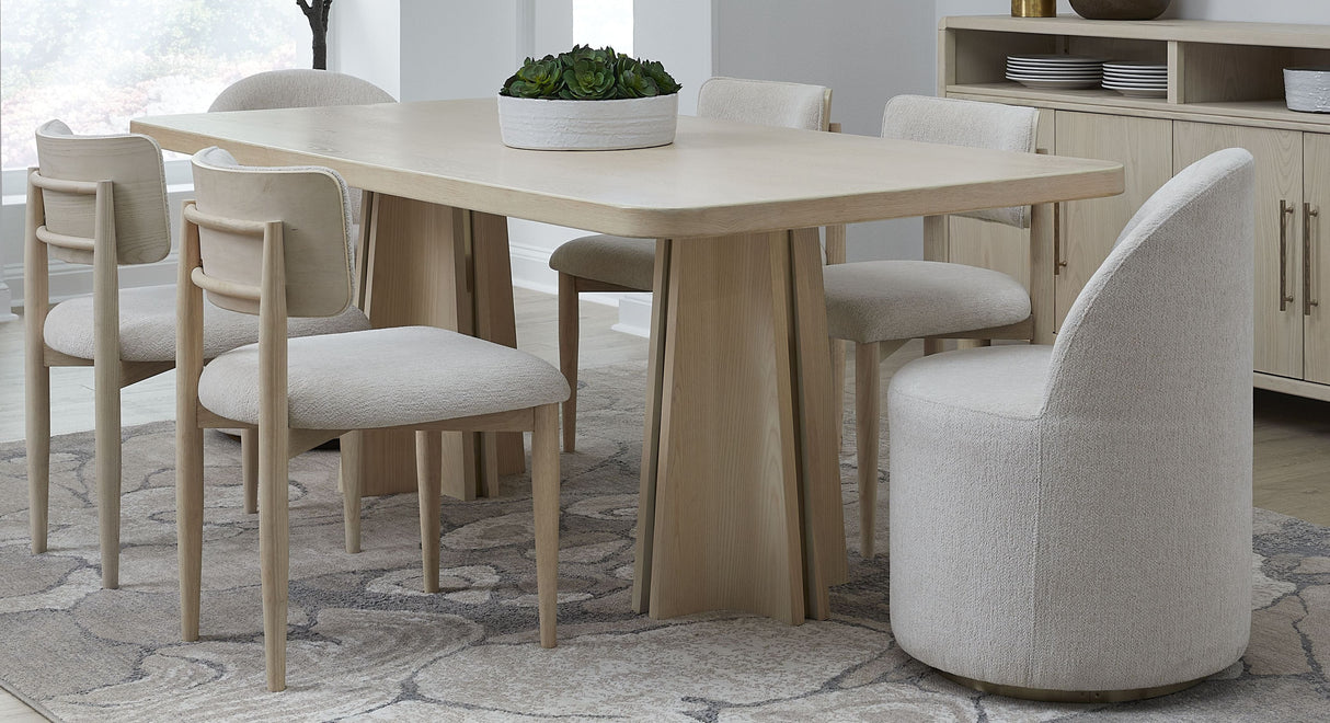 Zinnia Fully Upholstered Swivel Chair in Dune Chenille by Modus Furniture at Eve Furniture