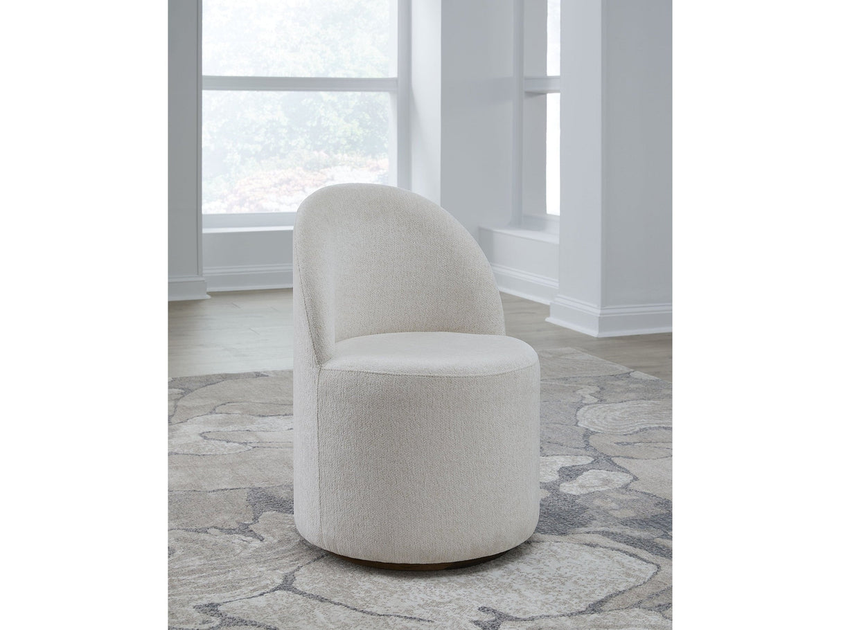 Zinnia Fully Upholstered Swivel Chair in Dune Chenille by Modus Furniture at Eve Furniture
