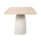 Zinnia Plaster Base Wood Top Dining Table in White Sand and Ivory by Modus Furniture at Eve Furniture