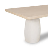 Zinnia Plaster Base Wood Top Dining Table in White Sand and Ivory by Modus Furniture at Eve Furniture