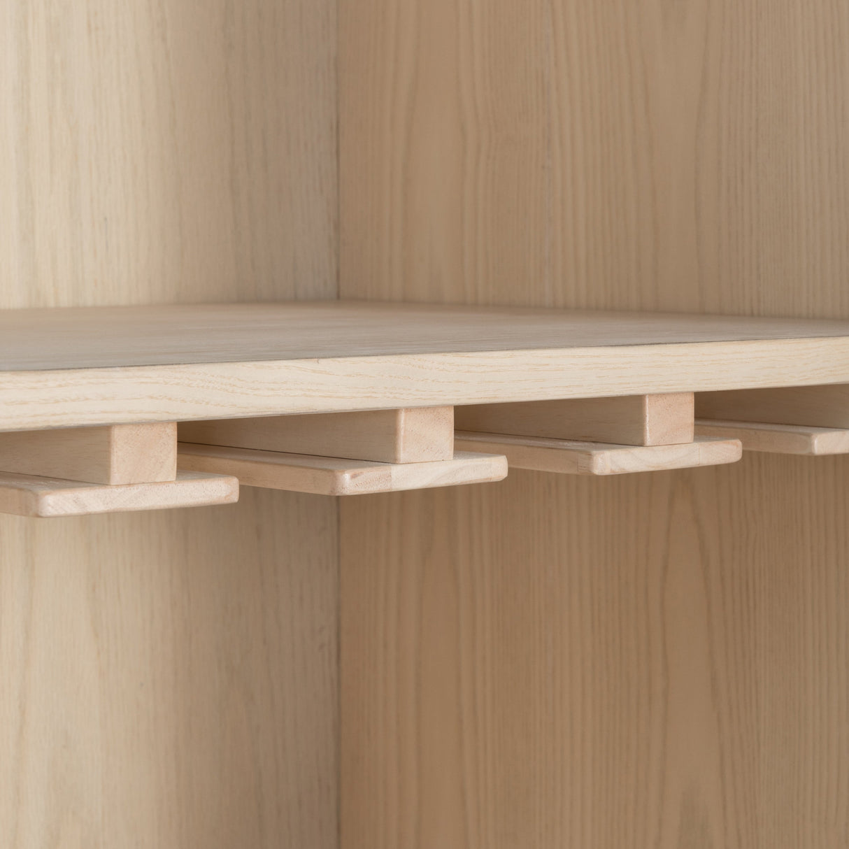 Zinnia Two Door Ash Wood Bar Cabinet in White Sand by Modus Furniture at Eve Furniture