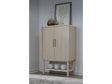 Zinnia Two Door Ash Wood Bar Cabinet in White Sand by Modus Furniture at Eve Furniture