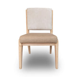 Zinnia Upholstered Dining Chair in White Sand, Buttermilk Leather and Dune Chenille (Set of 2) by Modus Furniture at Eve Furniture