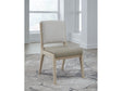 Zinnia Upholstered Dining Chair in White Sand, Buttermilk Leather and Dune Chenille (Set of 2) by Modus Furniture at Eve Furniture