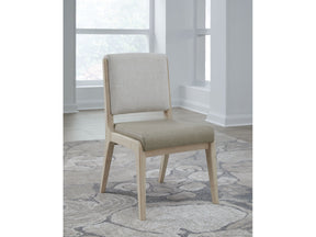 Zinnia Upholstered Dining Chair in White Sand, Buttermilk Leather and Dune Chenille (Set of 2) by Modus Furniture at Eve Furniture