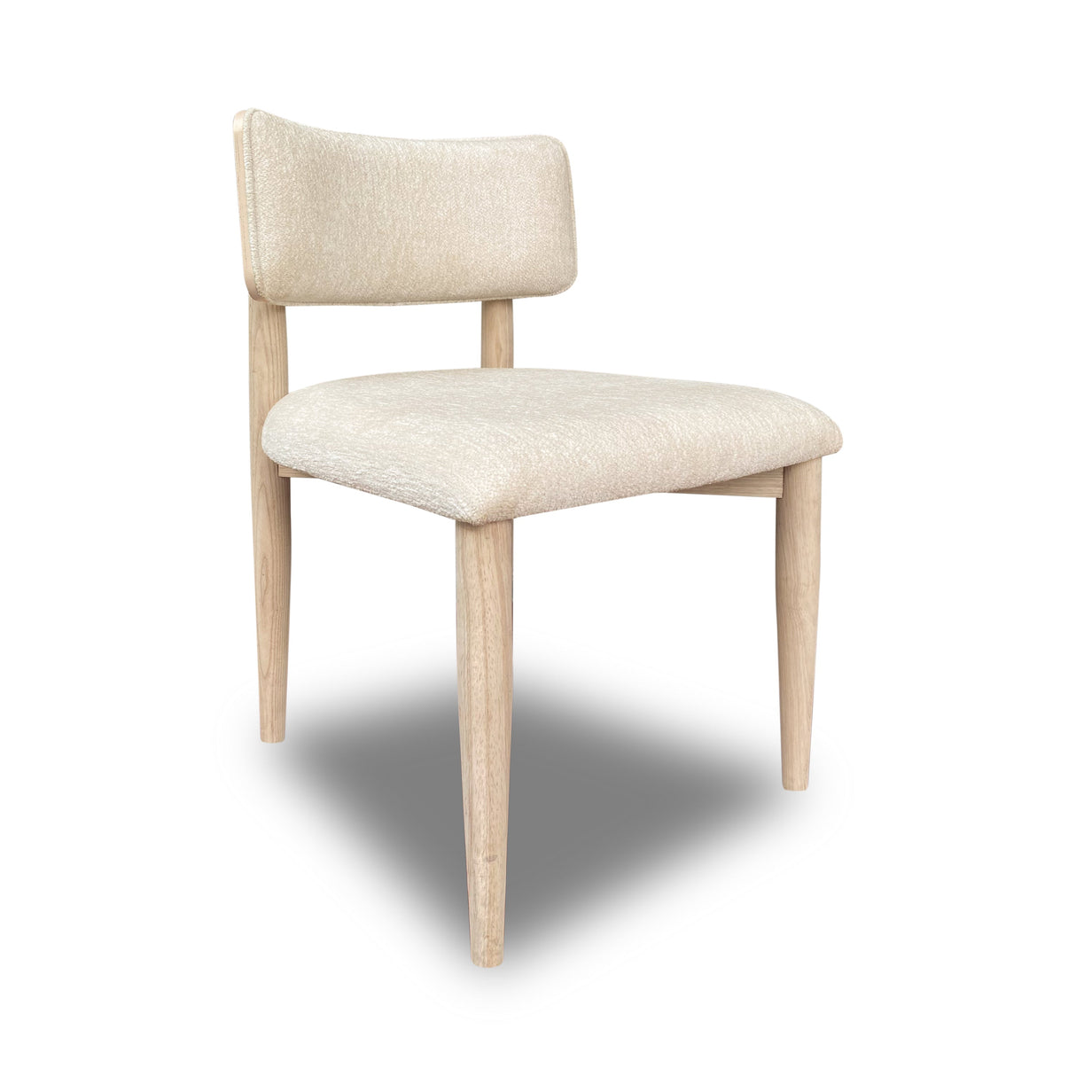 Zinnia Wood Back Dining Chair in White Sand and Dune Chenille (Set of 2) by Modus Furniture at Eve Furniture