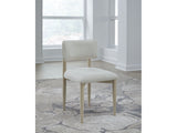 Zinnia Wood Back Dining Chair in White Sand and Dune Chenille (Set of 2) by Modus Furniture at Eve Furniture
