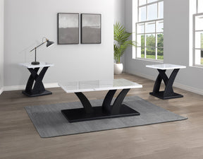 Zion Black & White 3-Piece Cocktail Set by Crown Mark at Eve Furniture