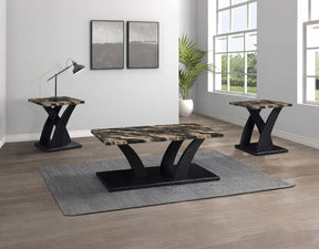 Zion Black & Grey 3-Piece Cocktail Table Set by Crown Mark at Eve Furniture