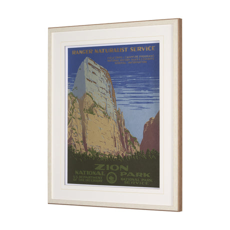Zion National Park by The Vinatage Collection a Framed Art Print Matted under Glass by Mercana at Eve Furniture