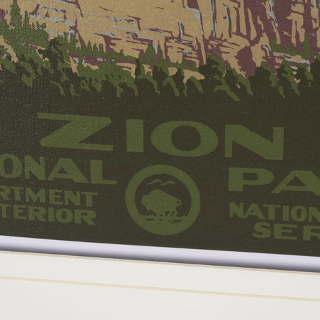 Zion National Park by The Vinatage Collection a Framed Art Print Matted under Glass by Mercana at Eve Furniture