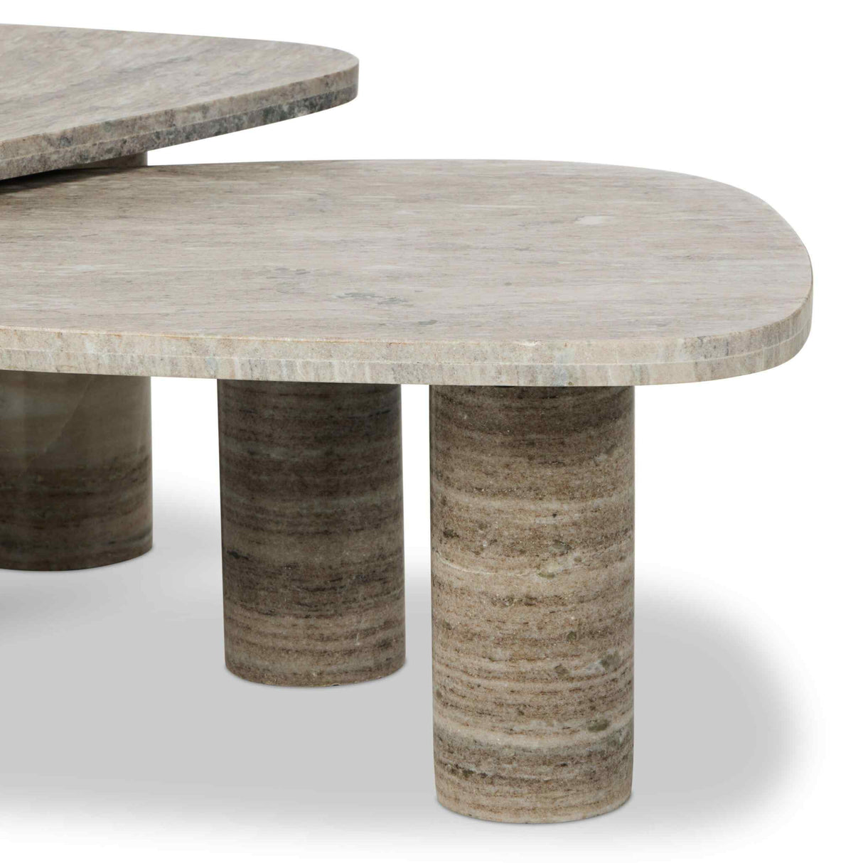 Zion Nesting Coffee Tables, Antique White by Four Hands at Eve Furniture