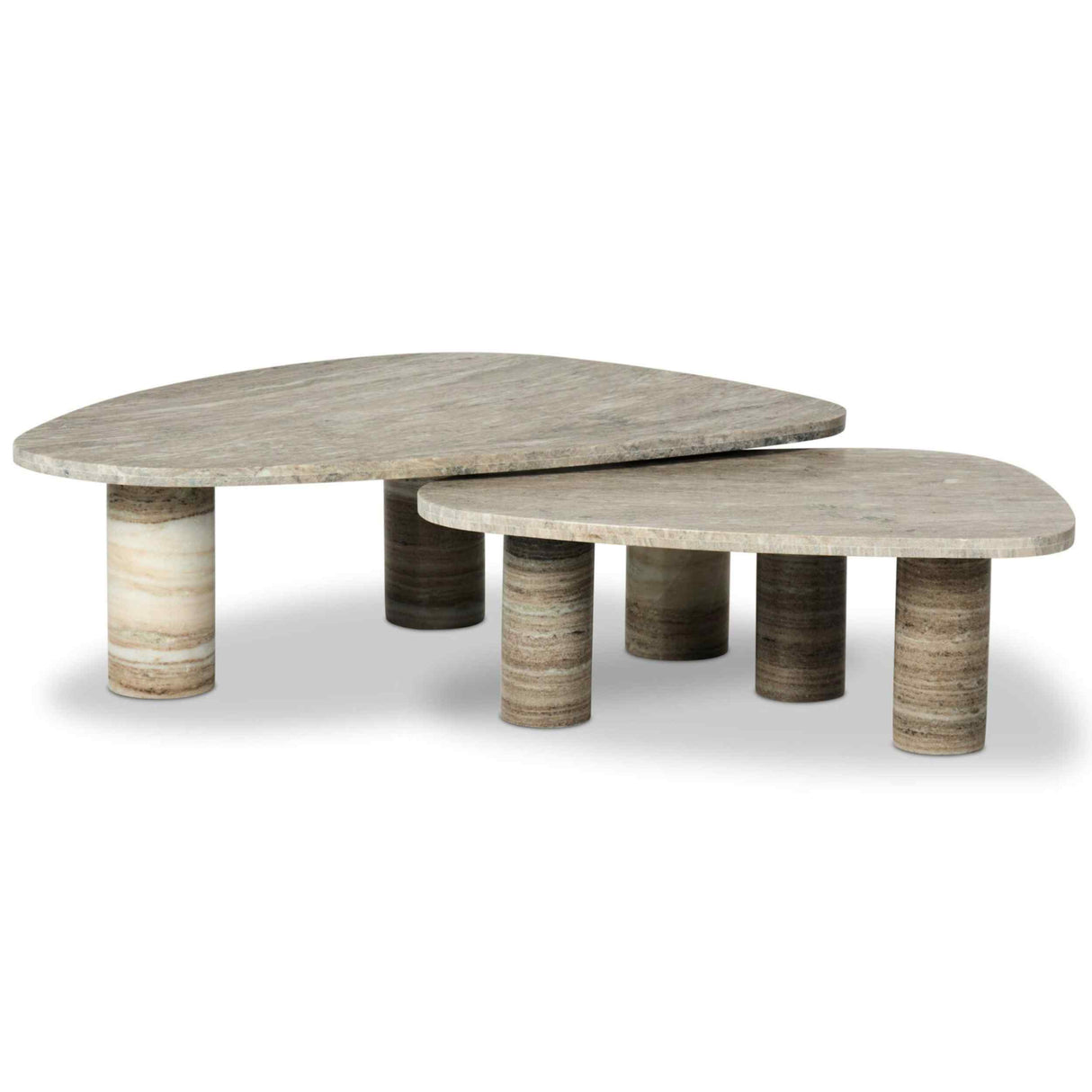 Zion Nesting Coffee Tables, Antique White by Four Hands at Eve Furniture