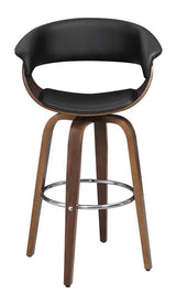 Zion Walnut/Black Upholstered Swivel Bar Stool by Coaster at Eve Furniture