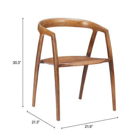 Ziran Walnut Dining Chair (Set of 2) by Zuomod at Eve Furniture
