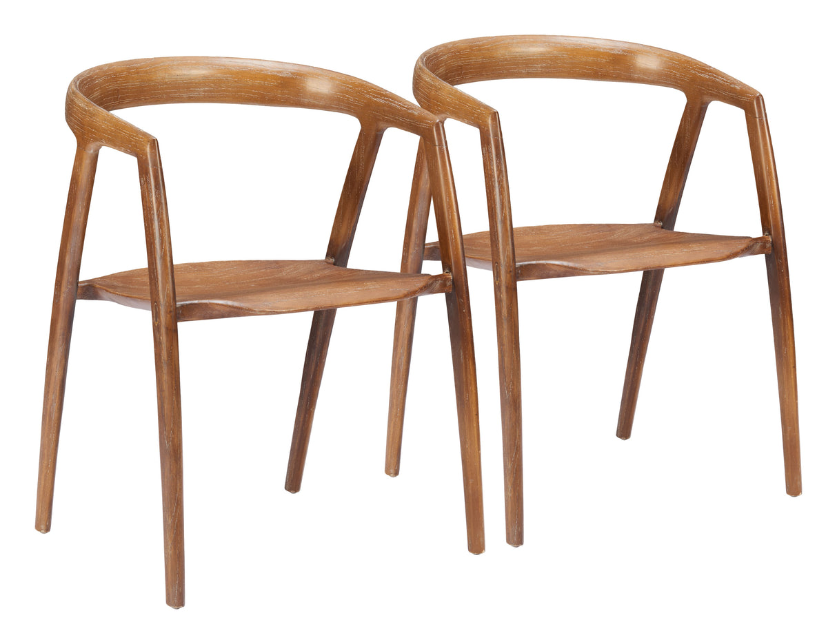 Ziran Walnut Dining Chair (Set of 2) by Zuomod at Eve Furniture