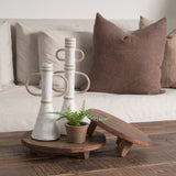 Ziva Large Distressed White Metal Sculptural Object by Mercana at Eve Furniture