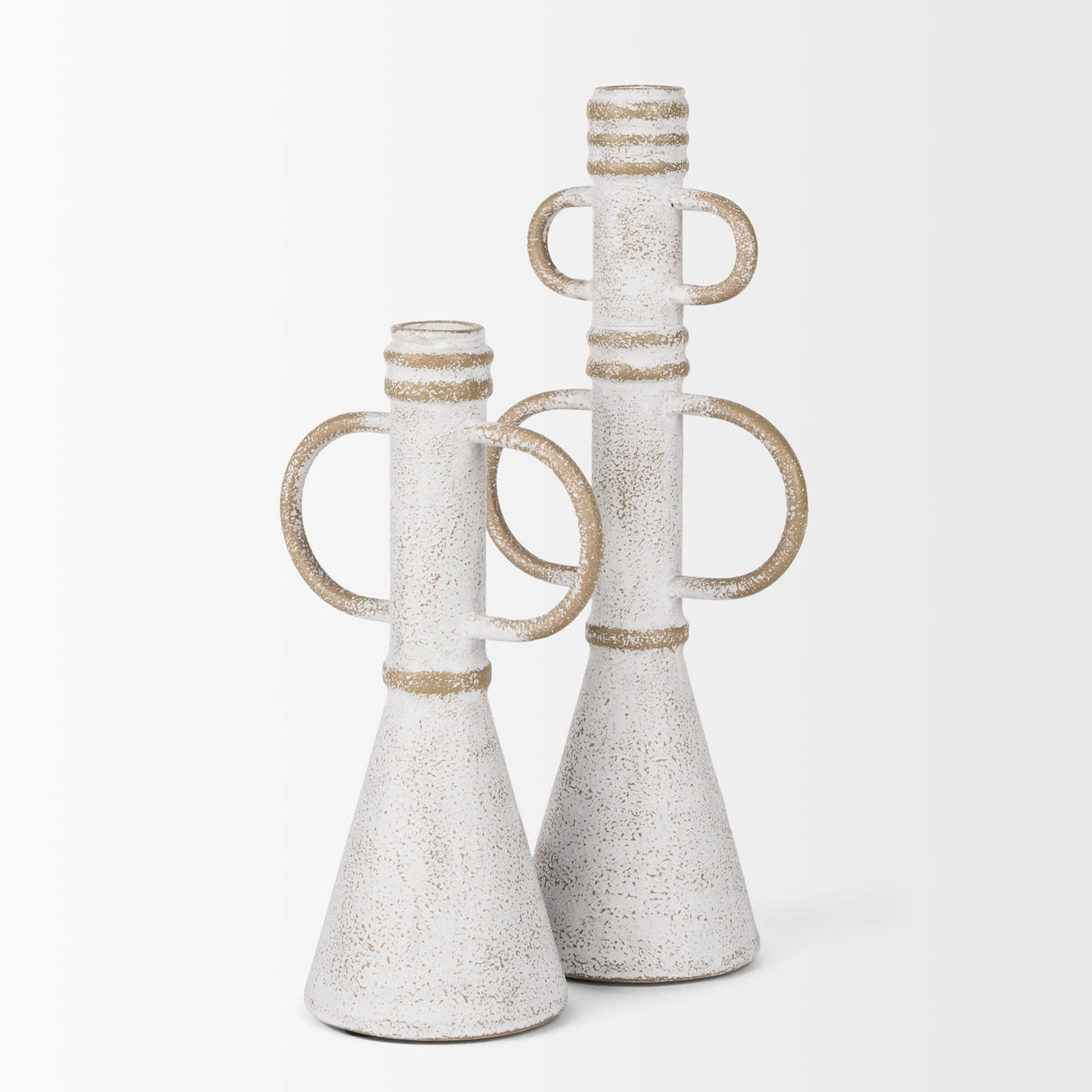 Ziva Large Distressed White Metal Sculptural Object by Mercana at Eve Furniture