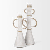 Ziva Large Distressed White Metal Sculptural Object by Mercana at Eve Furniture