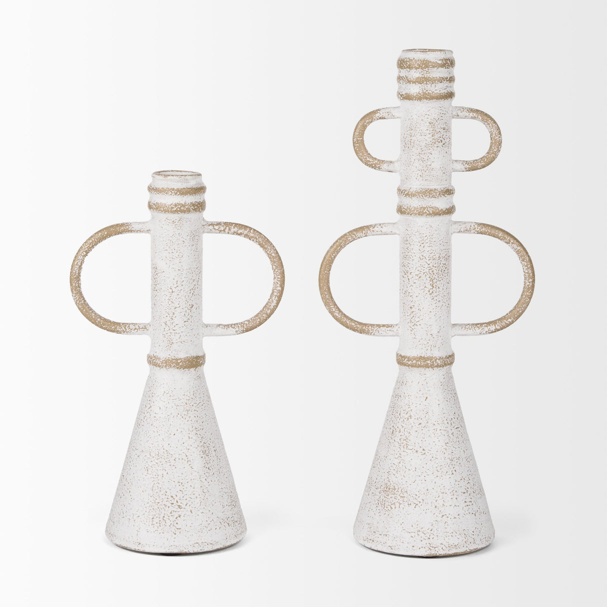 Ziva Large Distressed White Metal Sculptural Object by Mercana at Eve Furniture