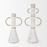 Ziva Large Distressed White Metal Sculptural Object by Mercana at Eve Furniture