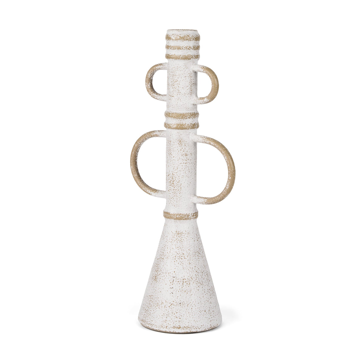 Ziva Large Distressed White Metal Sculptural Object by Mercana at Eve Furniture