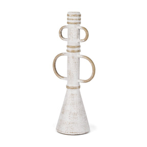 Ziva Large Distressed White Metal Sculptural Object by Mercana at Eve Furniture