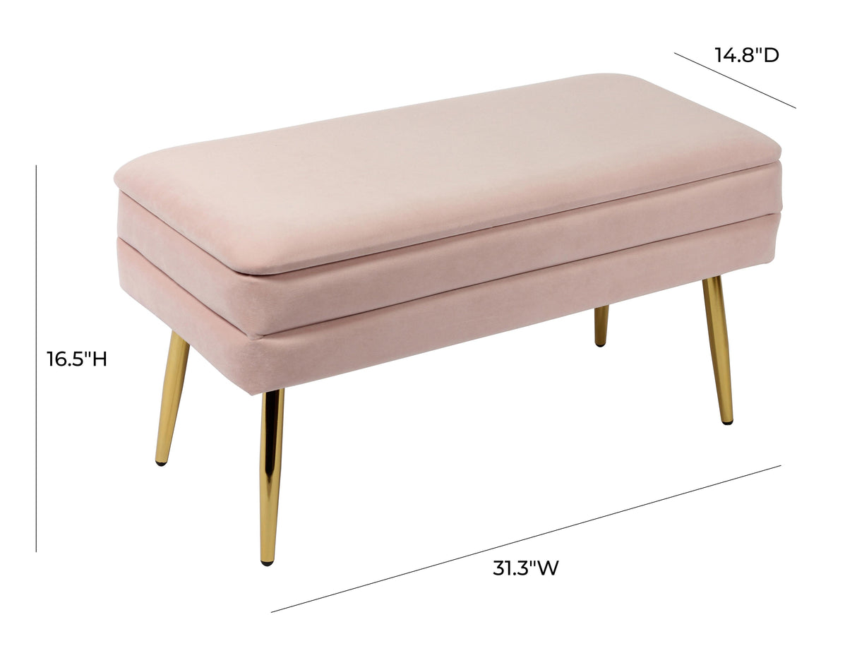 Ziva Velvet Storage Bench by TOV Furniture at Eve Furniture