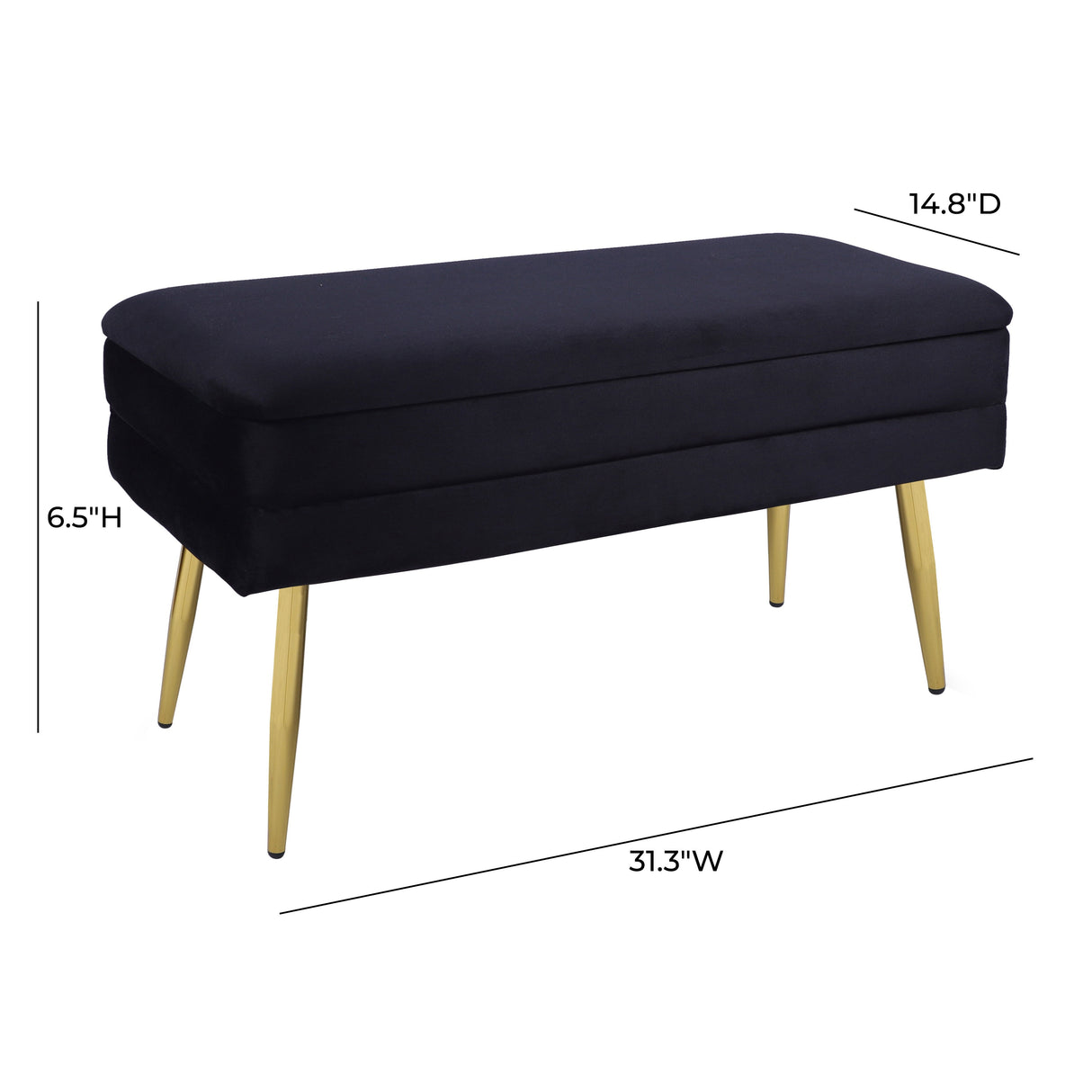 Ziva Velvet Storage Bench by TOV Furniture at Eve Furniture