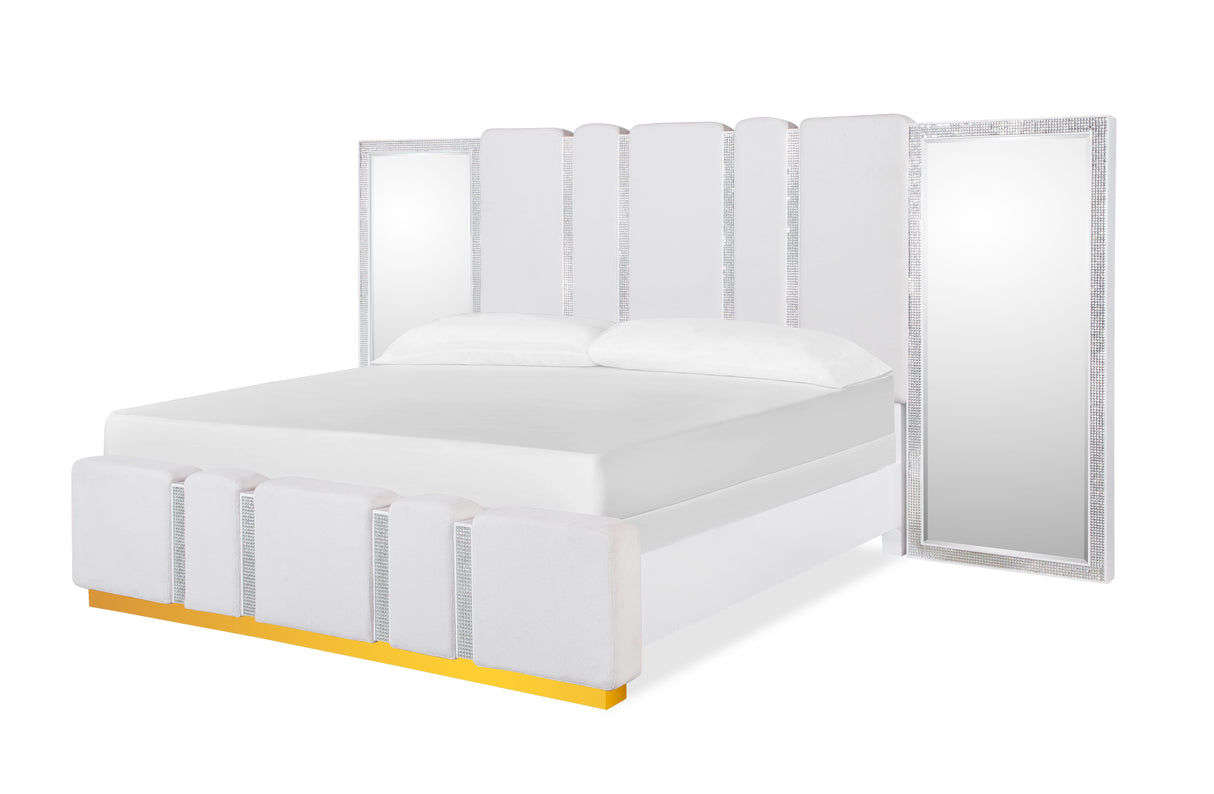 Zoe Gold-White Bedroom Set