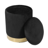 Zoe Velvet Storage Ottoman by TOV Furniture at Eve Furniture