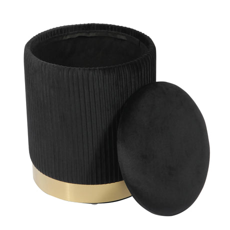 Zoe Velvet Storage Ottoman by TOV Furniture at Eve Furniture
