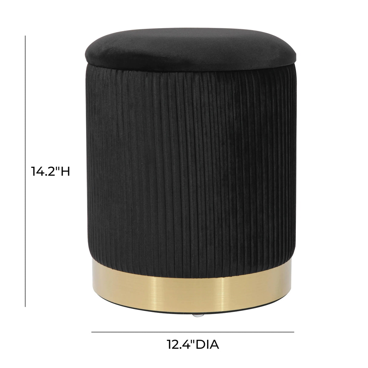Zoe Velvet Storage Ottoman by TOV Furniture at Eve Furniture