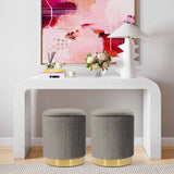 Zoe Velvet Storage Ottoman by TOV Furniture at Eve Furniture