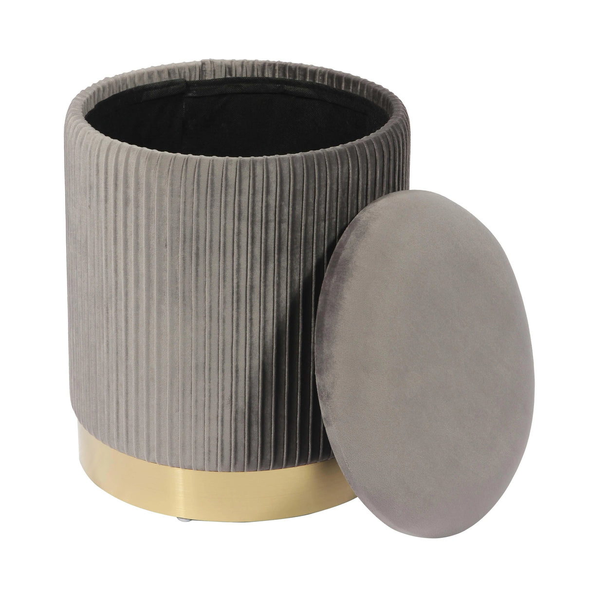 Zoe Velvet Storage Ottoman by TOV Furniture at Eve Furniture