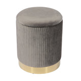 Zoe Velvet Storage Ottoman by TOV Furniture at Eve Furniture
