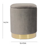 Zoe Velvet Storage Ottoman by TOV Furniture at Eve Furniture