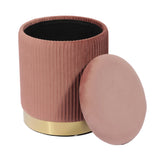 Zoe Velvet Storage Ottoman by TOV Furniture at Eve Furniture