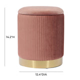 Zoe Velvet Storage Ottoman by TOV Furniture at Eve Furniture