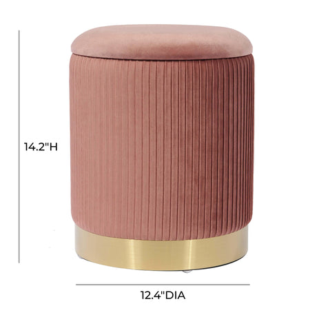 Zoe Velvet Storage Ottoman by TOV Furniture at Eve Furniture