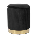 Zoe Velvet Storage Ottoman by TOV Furniture at Eve Furniture
