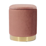 Zoe Velvet Storage Ottoman by TOV Furniture at Eve Furniture