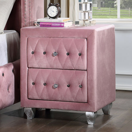 Zohar Pink 4-Piece Twin Bedroom Set by Furniture of America at Eve Furniture