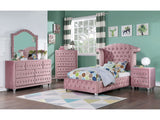 Zohar Pink 4-Piece Twin Bedroom Set by Furniture of America at Eve Furniture
