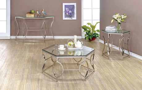 Zola Chrome End Table by Furniture of America at Eve Furniture