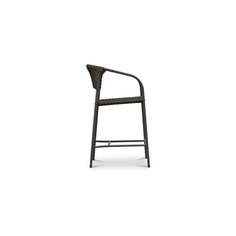 Zola Dark Brown Outdoor Counter Chair by MOES at Eve Furniture